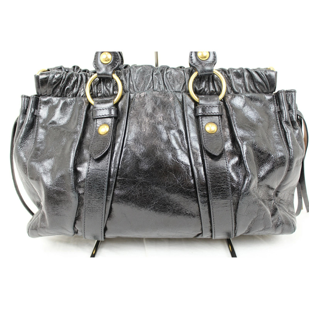 Miu MIu Bag Handbag Shoulder Black Leather - Picture 2 of 9
